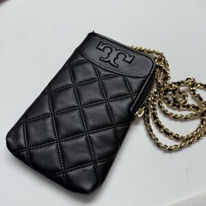 Tory Burch Black Savannah phone Crossbody